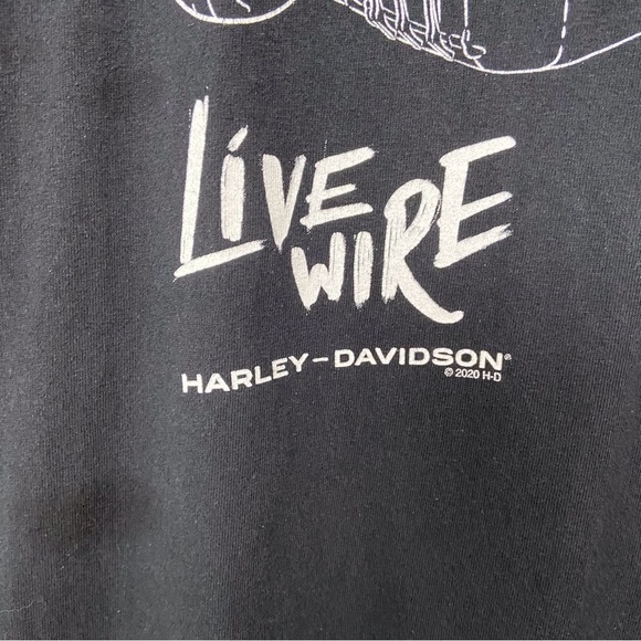 Harley Davidson 100% cotton t-shirt motorcycle large short sleeves « Live Wire». - Picture 5 of 11